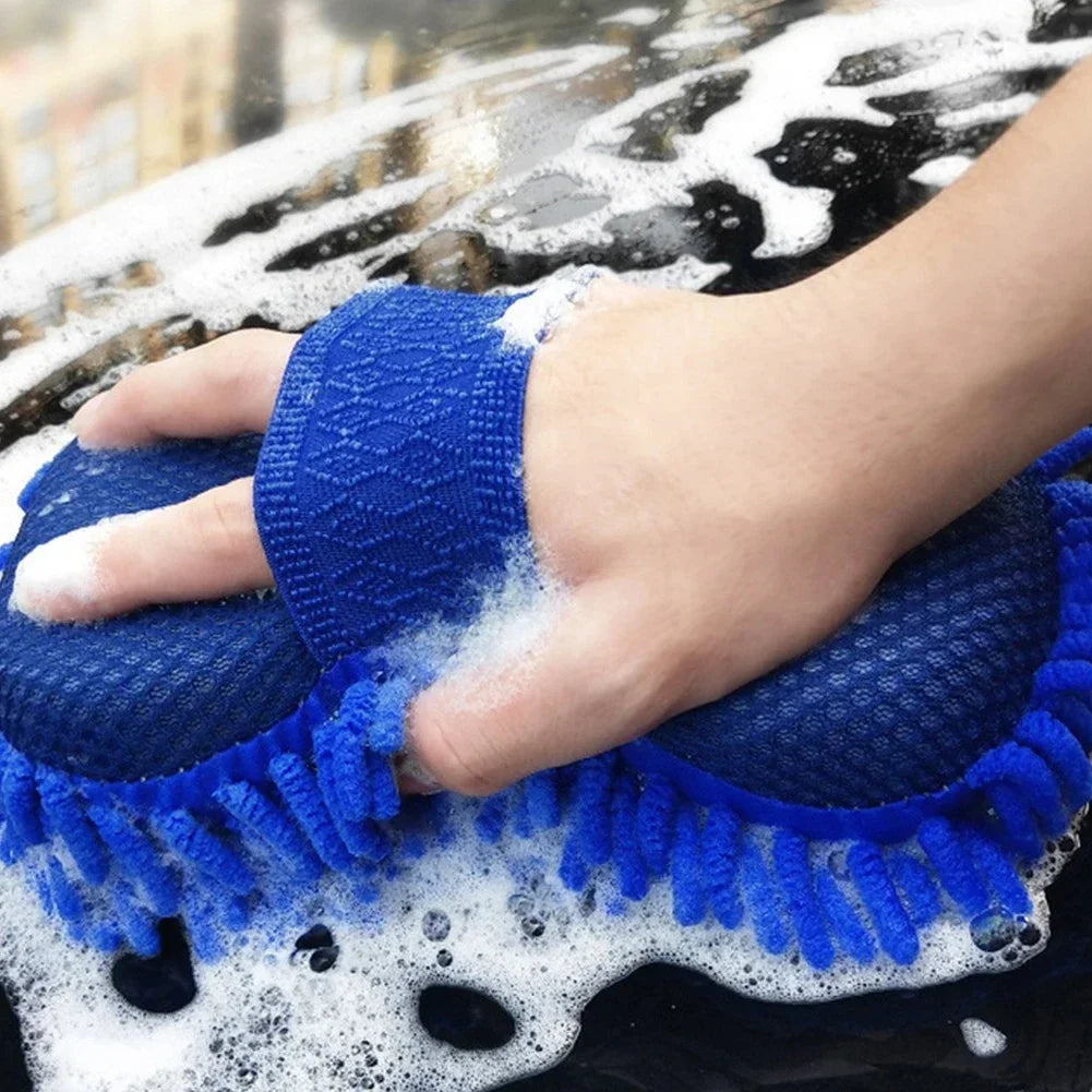 Microfiber Car Wash Sponge Pad – Super Absorbent Cleaning Glove