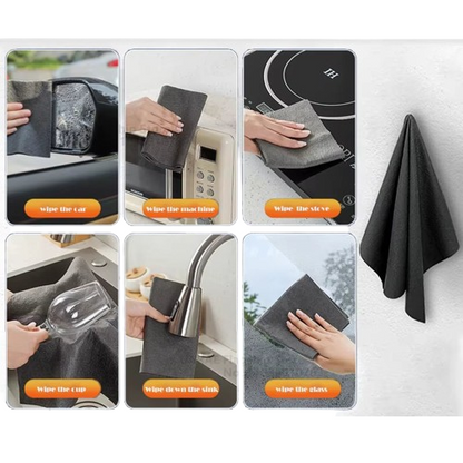 Magic Microfiber Cleaning Cloths – Reusable Towels for Home & Car (1–20pcs)