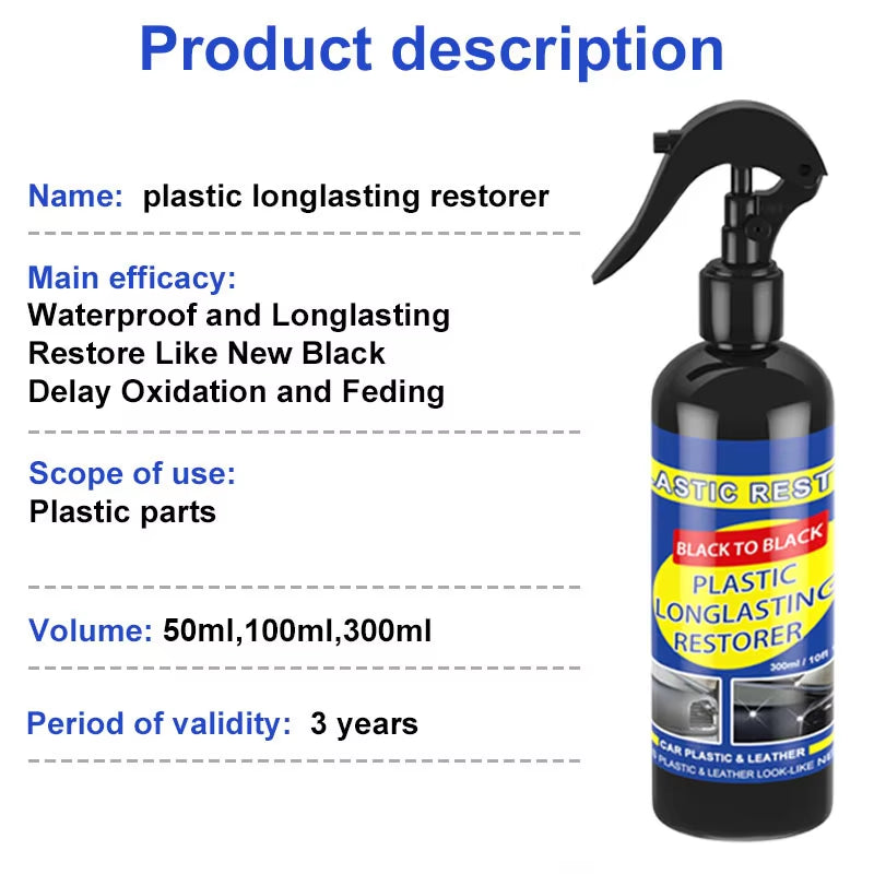 Car Plastic Restorer – Back to Black Shine & Repair Coating