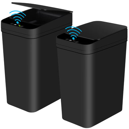 2 Pack Automatic Trash Cans – 12L Touchless Motion Sensor Bins