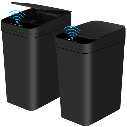 2 Pack Automatic Trash Cans – 12L Touchless Motion Sensor Bins